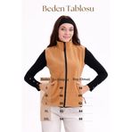 Monox Kadın Slim Fit Tam Fermuarlı Polar Yelek, Pembe, L