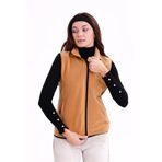 Monox Kadın Slim Fit Tam Fermuarlı Polar Yelek - XL - Kahve