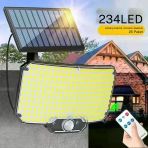 Monozone 234 Led Solar Dış Mekan Aydınlatma 3Mod Sensörlü Uzaktan Kumandalı Duvar Lambası Bahçe Işık