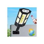 Monozone Led Lamba Sensörlü Su Geçirmez Güneş Enerjili 3 Modlu Şarjlı Kumandalı Solar Aydınlatma Lamba Bahçe Sokak Duvar Hareket Algılama