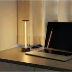 Monozone Manyetik Masa Lambası Abajur Şarjlı Modern Okuma Işığı 3 Modlu Strip Light Dokunmatik Işık