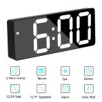 Monozone Masa Saati Derece Alarm Takvim Pil(Dahil Değildir)+Şarjlı Led Işıklı Dijital