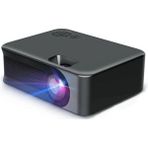 Monozone Mini Taşınabilir Projeksiyon Cihazı Hoparlörlü 1080P Wifi Ev Kamp Sineması Aun A30C Bataryalı Cinema Home Açıkhava - Siyah