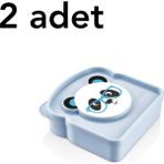 Mons Panda Beslenme Kutusu 2 Adet Sandviç Tost Kabı Okul Ofis Piknik Kamp L-00406 Bpa Içermez - Mavi
