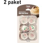 Mons Qlux 2 paket Kağıt Kek Kalıbı Kek Kapsülü Browni Kek Turtra Elips Kek Kalıbı - Mini