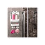 Mons Qlux Banyo Köşesi Asılabilir Duşakabin Rafı Vidalı Yapışkanlı Şampuanlık L-00287
