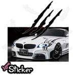 Monster 2 Adet Pençe Izi Oto Sticker, Araba Sticker
