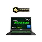 Monster Abra A7 V15.6.6 Core 7 250H 8GB RAM 500GB SSD 4GB RTX 3050 FreeDOS 17.3 inç Oyun Bilgisayarı