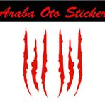 Monster, Canavar Pençesi Araba Sticker (2 Adet)
