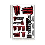 Monster Kırmızı Motosiklet Sticker Seti