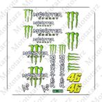 Monster Motosiklet Sticker (Etiket) Set