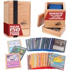 MONSTER PROTECTORS Kırmızı Meşe Canavar Manyetik Ahşap Çift Katlı Kutu - Oyun Zar Tutacağı ile 150 Kollu Kart Tutar - Yugioh ile Uyumlu, Magic the Gathering MTG, Spor ve Koleksiyon TCG'ler - Ticaret Kartlarını Güvende