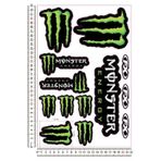 Monster Yeşil Motosiklet Sticker Seti