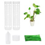 Monstera için 17 cm yosun çubuğu (2 adet) sarmaşık yardımcısı, oda bitkileri, 20 adet yeşil kravatlı, ara yüz, topraklama fişi, bitkiler, tırmanma yardımcısı, bitki desteği, tırmanıcı bitkiler için