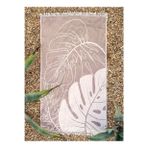 Monstera Pamuk Peştamal Kahverengi 90x160 - Keseli