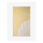 Monstera Pamuk Peştamal Sarı 90x160 - Keseli