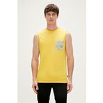 Monstera Tank-Top Hardal Desenli Erkek Atlet