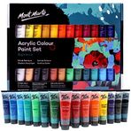 Mont Marte Akrilik Boya Seti 24 Renk 36 ml, Tuval, Ahşap, Kumaş, Deri, Karton, Kağıt, MDF ve El Sanatları için Mükemmel
