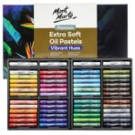 Mont Marte Ekstra Yumuşak Yağlı Pastel 52 adet, Çeşitli Parlak Renkler, Canlı ve Tereyağlı, Karıştırma, Katmanlama ve Gölgeleme için Çok Yönlü Sanat Pastelleri, Sanat, El Sanatı, Boyama ve Eskiz için