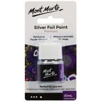 Mont Marte Premium Gümüş Folyo Boyası 19 ml (20 ml), Dökme Boya için Uygun, Yüksek Pigment Seviyesi, Parlak Renk