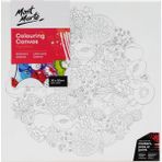 MONT MARTE Renkli Boyama Tuvali 30x30 cm - Doğa Serisi (4 Farklı Desen Seçeneği)