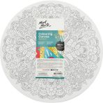 MONT MARTE Renkli Boyama Tuvali Yuvarlak 30 cm - Mandala Serisi (4 Farklı Desen Seçeneği)