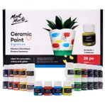 Mont Marte Seramik Boya Seti İmza 26 x 0,7 US fl.oz (20ml) Çok Renkli, Canlı Seramik Boya, Porselen, Cam, Çin, Akrilik için Uygun