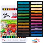 Mont Marte Teneke Kutuda Yumuşak Pasteller İmzalı 24 adet, 24 Çeşitli Renk, Canlı Pastel Çubuklar, Harika Karıştırma, Saklama Kutusunda Gelir, Sanat, El Sanatı, Boyama ve Eskiz için İdeal