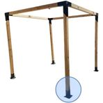 Montaj Ayağı 8X8cm Ahşap Bahçe Ev Kamelya Pergola Demir Bağlantı Çardak Bungalov Kolon Payanda Tente Branda Çadır Tütücu Çit Teras