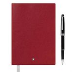 Montblanc 118910 Meisterstück Roller Kalem-Kırmızı Not Defteri Set