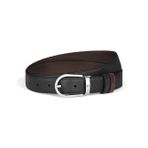 Montblanc Grain Deri At Nalı Tokalı 30 mm Çift Taraflı Kemer 222151