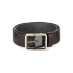 Montblanc KahverengiGri 35 mm Çift Taraflı Deri Kemer 131192