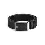 Montblanc Marquetri Desen Tokalı 30 mm Çift Taraflı Deri Kemer 221019