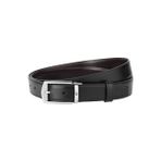 Montblanc Siyah\Kahverengi 30 mm Çift Taraflı Deri Kemer 126020