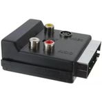 Monte Lua Ayarlanabilir Adaptörü (, 3 X Cinch Soketi, S-Video Soketi) Siyah Renk, Scart To Rca Tos Skart Çevirici Dönüştürücü S-Video Adaptör