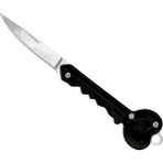 Monte Lua Paslanmaz Çelik, Katlanır, Cep Çakısı, Outdoor Kamp Bıçağı, Anahtarlıklı, 12 Cm - Siyah