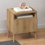 Monte Sehpa Luce Meşe Komodin Modern Tasarım Yonga Levha Malzeme ile 30 cm Derinlik ve Şık Özellikler