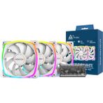 Montech Ax 120MM - Pwm Fan - Sessiz Performans - Yüksek Hızlı 1600PWM - Hdb Rulmanlı Üst Düzey Dayanıklılık - Çarpıcı Dış Halka Argb Aydınlatma Tasarımı - 6x6 Fan Hub'lı 3'ü 1 Arada Paket - Beyaz