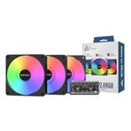 MONTECH GF120 V2 ARGB PWM 120mm Kasa Fanı – 3’lü Set, Yüksek Hava Akışı, Hidrolik Rulman, Sessiz Performans, Canlı ARGB Aydınlatma, 6×6 Fan Hub Dahil, Siyah
