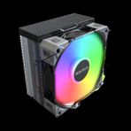 MONTECH NX400 ARGB - CPU Soğutucu, Tek Kule, 4 Gelişmiş Isı Borusu, 52 Kanatlı Isı Emici, E28, 120 mm FDB Statik Basınçlı Fan, 28 mm Fan Kalınlığı, Köşe Kapağı Ayak Pedleri, ARGB - Siyah