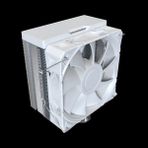 MONTECH NX400 - CPU Hava Soğutucu, Tek Kule, 4 Gelişmiş Isı Borusu, 52-fin Isı Emici, E28, 120mm FDB Statik Basınçlı Fan, 28mm Fan Kalınlığı, Köşe Kapağı Ayak Pedleri, Parlak Üst Kapak - Beyaz