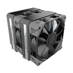MONTECH NX600 6 Isı Borulu ve Premium Üst Kapaklı Çift Kule CPU Hava Soğutucu | 28mm E28 PWM Premium Fan | Lehimli Bakır Taban | Üstün Isı Dağılımı | Tüm Intel ve AMD Soket Desteği | Siyah