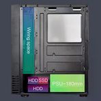 Montech X2 Siyah Matx/Yüksek Hava Akışı, Mesh Ön Panel, Tam Cam Yan Panel, Önceden Takılmış 2 X 140 Mm, 1 X 120 Mm Argb Fanlar/Type C / Usb3.0 /