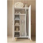 MONTENERO Banyo Dolabı 2 Kapaklı Bölmeli Valiz Ütü Masası Nevresim Saklama Beyaz 85x170 Cm