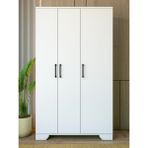 Montenero Portmanto Geniş 3 Kapaklı Sade Kulp Ayakkabılık Vestiyer Parlak Beyaz 105x180 Cm - High Gloss (Parlak Beyaz)