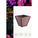 Montesev Ahşap Desen Çiçek Saksısı 1 Ad. 0,5 Lt -(ALY-501) - Pembe