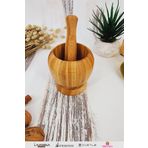 MONTESEV El Yapımı Ahşap Ağaç Havan Sarımsak Döveceği ( Bambu 12 lik )
