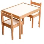 Montessori Ahşap Masa ve Sandalye Seti - Pembe