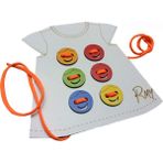 Montessori Ahşap Yelek ve Düğmeler Ip Geçirme