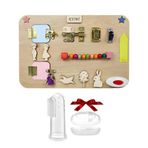 Montessori Aktivite Tahtası Beyin Zeka Gelişimi İnce Motor Eğitici Oyuncak Diş Kaşıyıcı Hediyeli